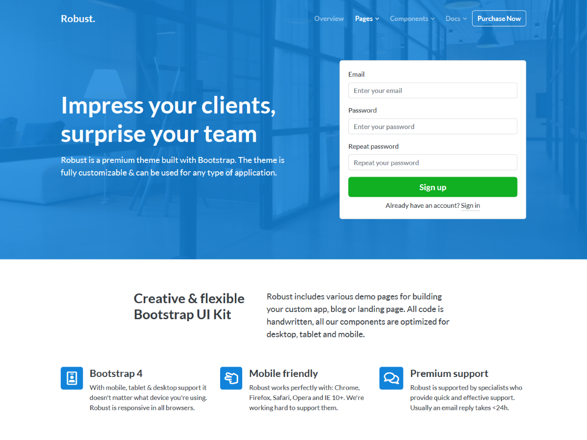 Robust UI Kit – Dashboard & Landing1