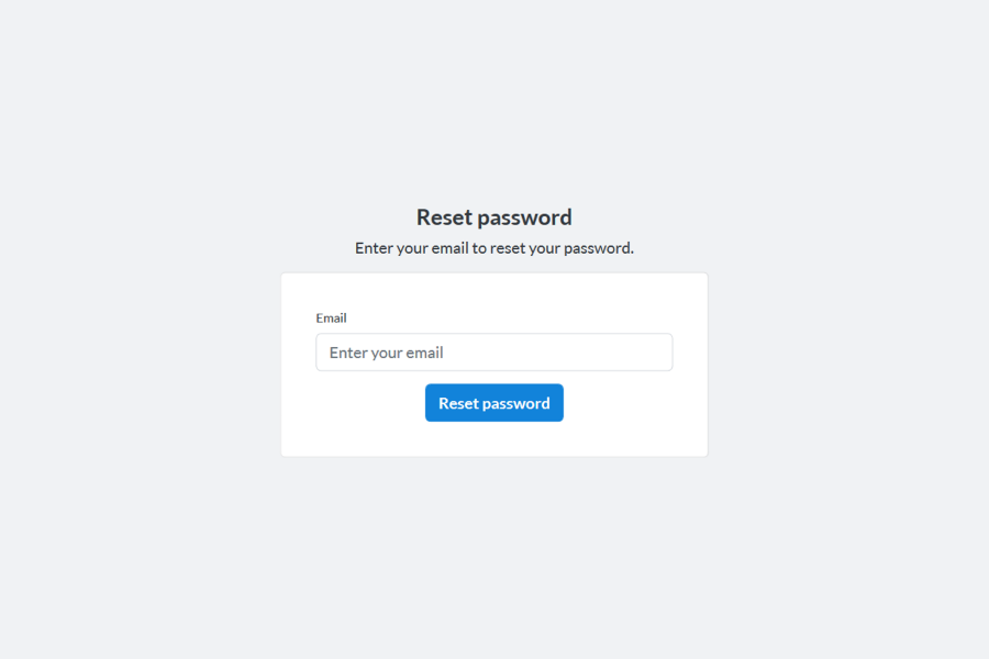 Reset password